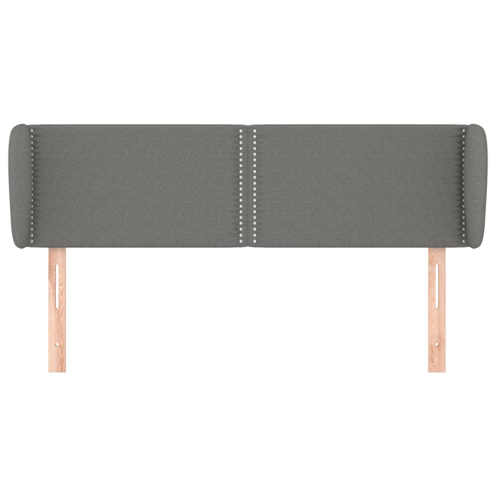 Testiera ad Orecchio-Testata con Orecchie Grigio Scuro 147x23x78/88 cm in Tessuto 309859