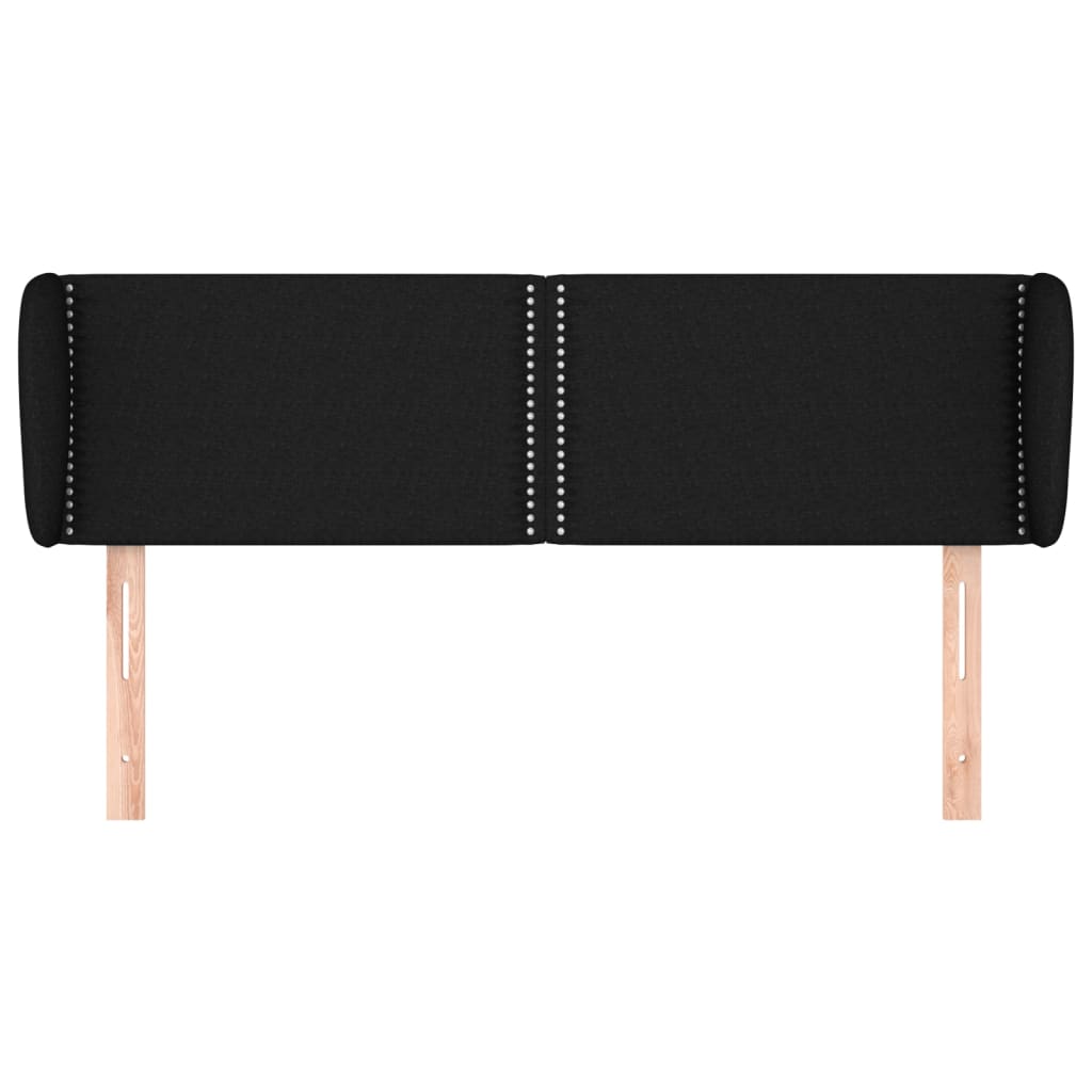 Testiera ad Orecchio Nera 147x23x78/88 cm in Tessuto 3117004