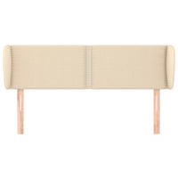 Testiera ad Orecchio-Testata con Orecchie Crema 147x23x78/88 cm in Tessuto 380439