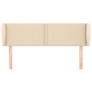 Testiera ad Orecchio-Testata con Orecchie Crema 147x23x78/88 cm in Tessuto 380439