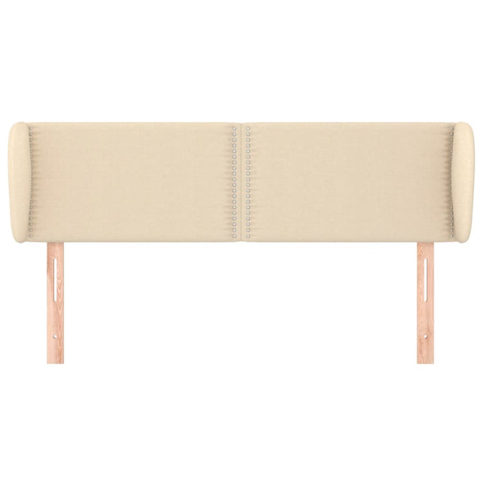 Testiera ad Orecchio-Testata con Orecchie Crema 147x23x78/88 cm in Tessuto 380439