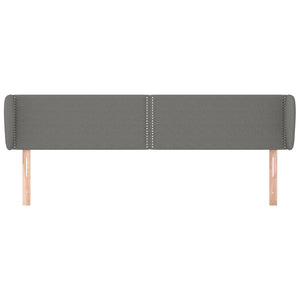 Testiera ad Orecchio-Testata con Orecchie Grigio Scuro 163x23x78/88 cm in Tessuto 581161