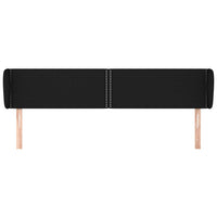 Testiera ad Orecchio Nera 163x23x78/88 cm in Tessuto 3117012