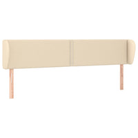 Testiera ad Orecchio-Testata con Orecchie Crema 183x23x78/88 cm in Tessuto 190790