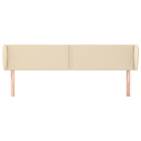 Testiera ad Orecchio-Testata con Orecchie Crema 183x23x78/88 cm in Tessuto 190790