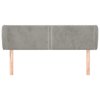 Testiera ad Orecchio Grigio Chiaro 147x23x78/88 cm in Velluto 3117052