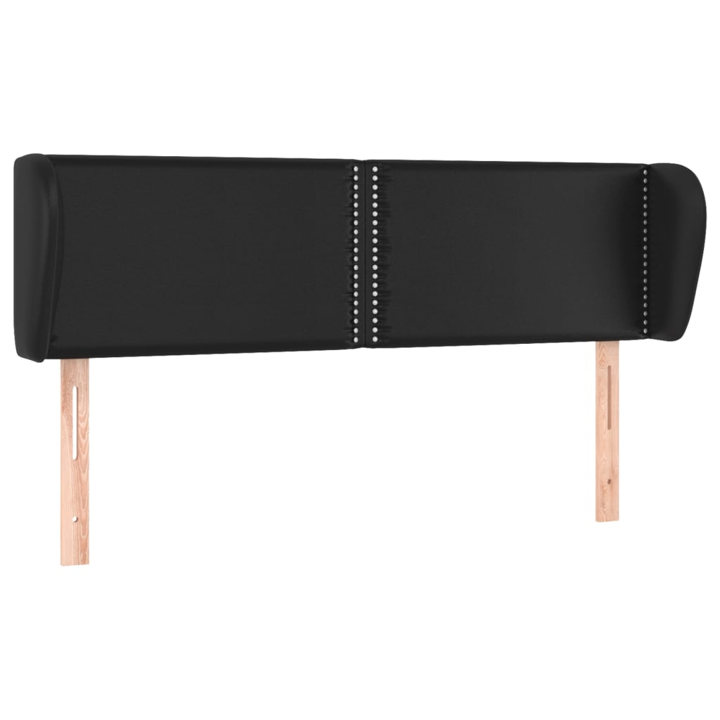 Testiera ad Orecchio Nera 147x23x78/88 cm in Similpelle