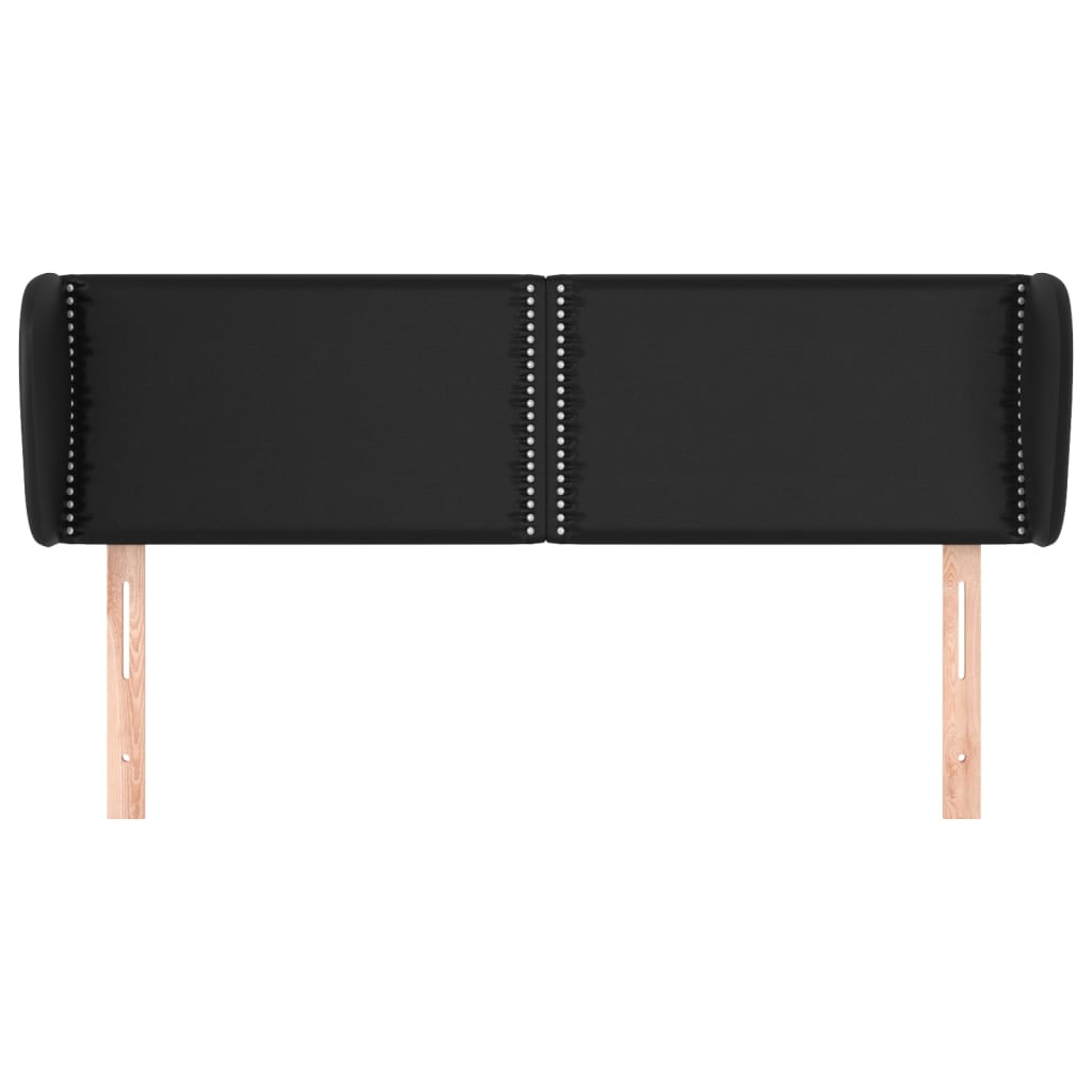 Testiera ad Orecchio Nera 147x23x78/88 cm in Similpelle