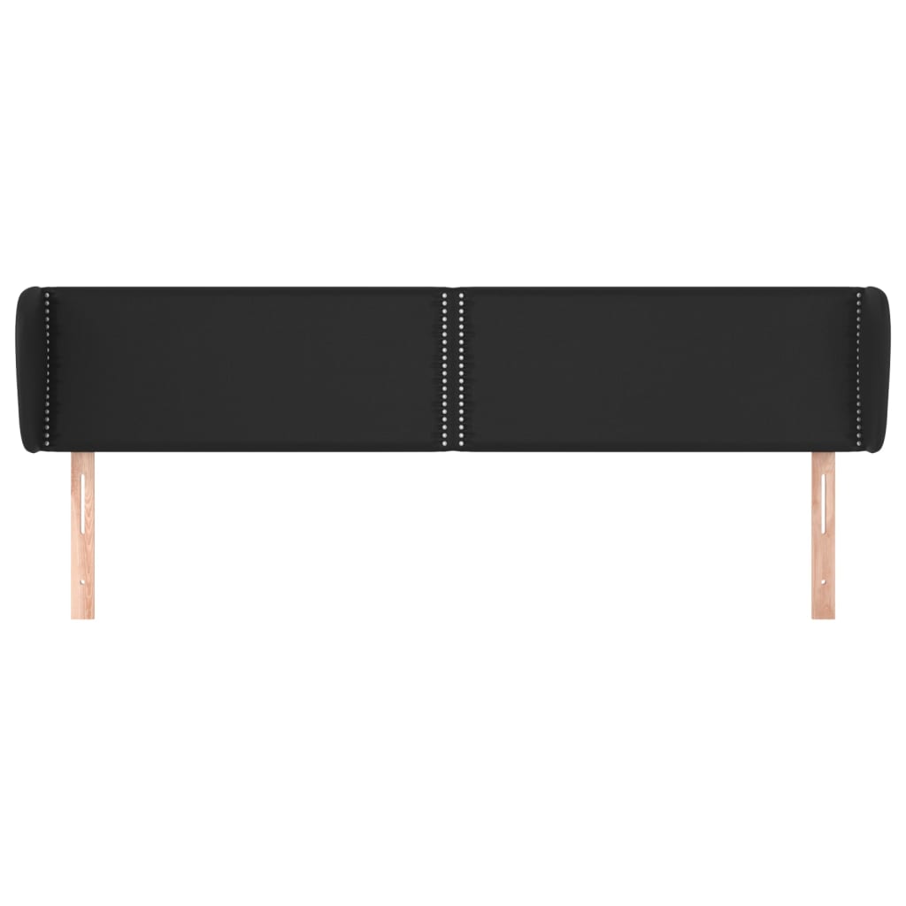 Testiera ad Orecchio-Testata con Orecchie Nera 183x23x78/88 cm in Similpelle 210959