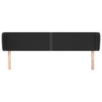 Testiera ad Orecchio-Testata con Orecchie Nera 183x23x78/88 cm in Similpelle 210959