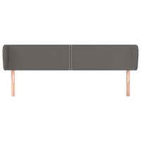 Testiera ad Orecchio-Testata con Orecchie Grigio 203x23x78/88 cm in Similpelle 465725