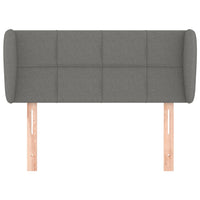 Testiera ad Orecchio-Testata con Orecchie Grigio Scuro 93x23x78/88 cm in Tessuto 346878