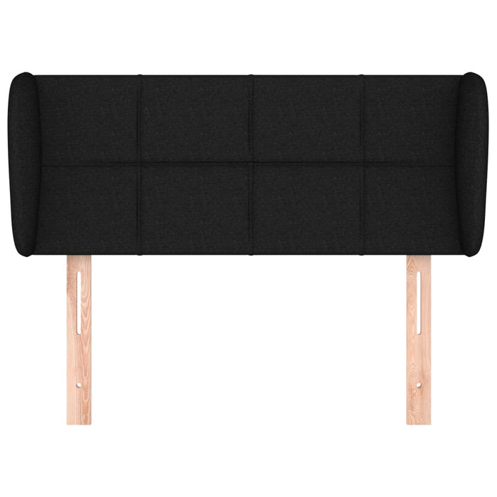 Testiera ad Orecchio-Testata con Orecchie Nera 93x23x78/88 cm in Tessuto 223493