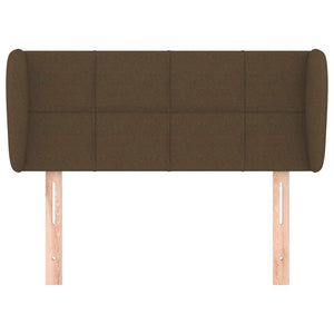 Testiera ad Orecchio-Testata con Orecchie Marrone Scuro 93x23x78/88 cm in Tessuto 954742