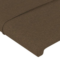 Testiera ad Orecchio-Testata con Orecchie Marrone Scuro 93x23x78/88 cm in Tessuto 954742
