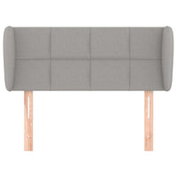 Testiera ad Orecchio-Testata con Orecchie Grigio Chiaro 103x23x78/88 cm in Tessuto 394268