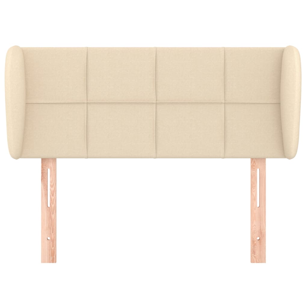 Testiera ad Orecchio-Testata con Orecchie Crema 103x23x78/88 cm in Tessuto 406240