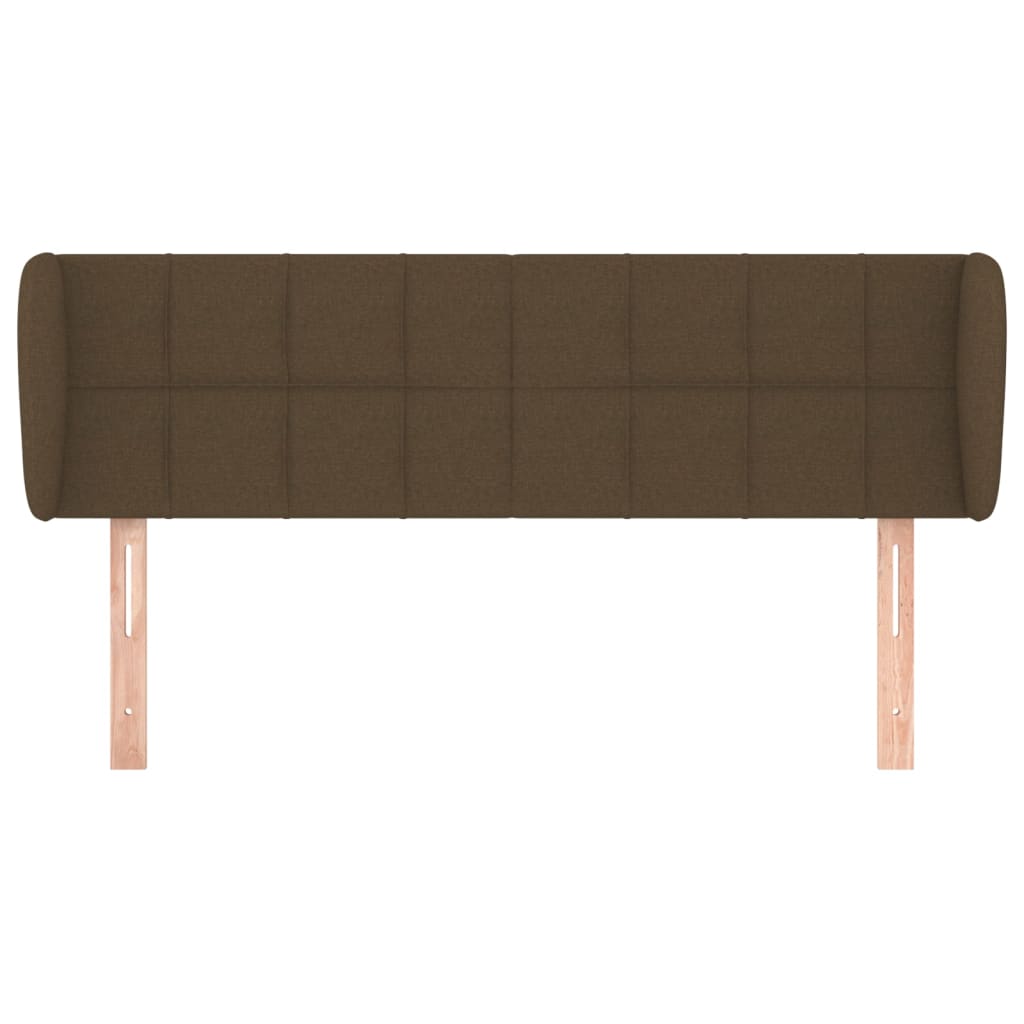 Testiera ad Orecchio Marrone Scuro 147x23x78/88 cm in Tessuto 3117145