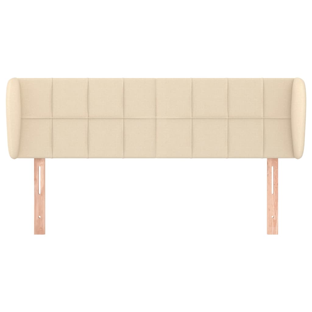 Testiera ad Orecchio-Testata con Orecchie Crema 147x23x78/88 cm in Tessuto 266498