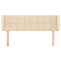 Testiera ad Orecchio-Testata con Orecchie Crema 147x23x78/88 cm in Tessuto 266498