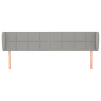 Testiera ad Orecchio-Testata con Orecchie Grigio Chiaro 163x23x78/88 cm in Tessuto 179391