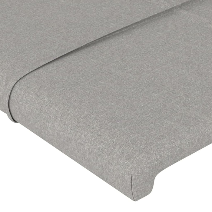 Testiera ad Orecchio Grigio Chiaro 183x23x78/88 cm in Tessuto 3117158