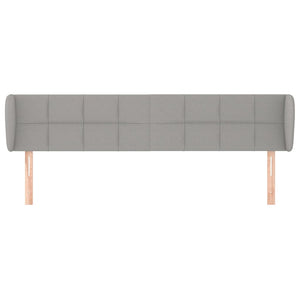 Testiera ad Orecchio Grigio Chiaro 203x23x78/88 cm in Tessuto 3117166