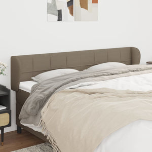 Testiera ad Orecchio-Testata con Orecchie Tortora 203x23x78/88 cm in Tessuto 827084