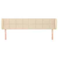 Testiera ad Orecchio-Testata con Orecchie Crema 203x23x78/88 cm in Tessuto 987498