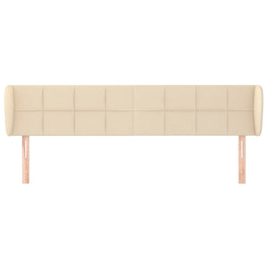 Testiera ad Orecchio-Testata con Orecchie Crema 203x23x78/88 cm in Tessuto 987498