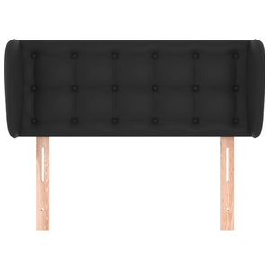 Testiera ad Orecchio Nera 93x23x78/88 cm in Similpelle 3117222