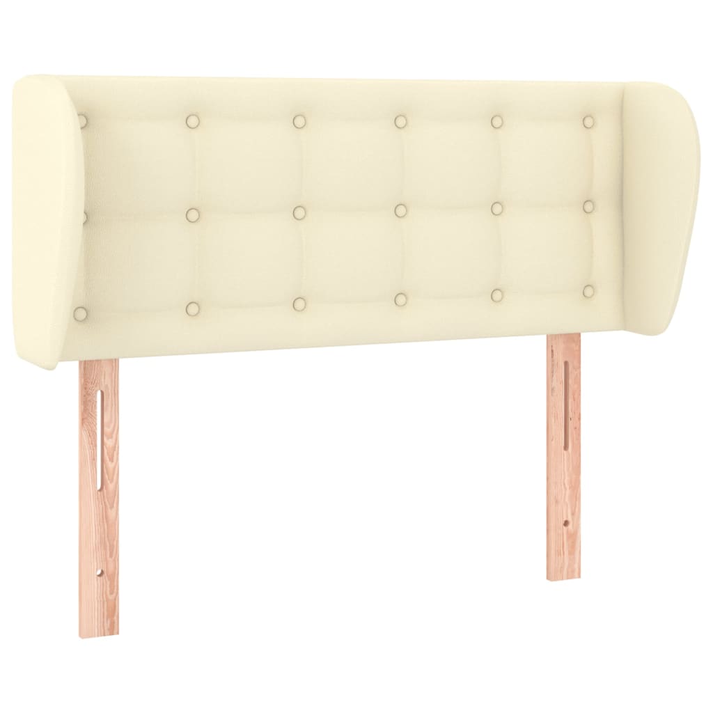 Testiera ad Orecchio-Testata con Orecchie Crema 93x23x78/88 cm in Similpelle 367877