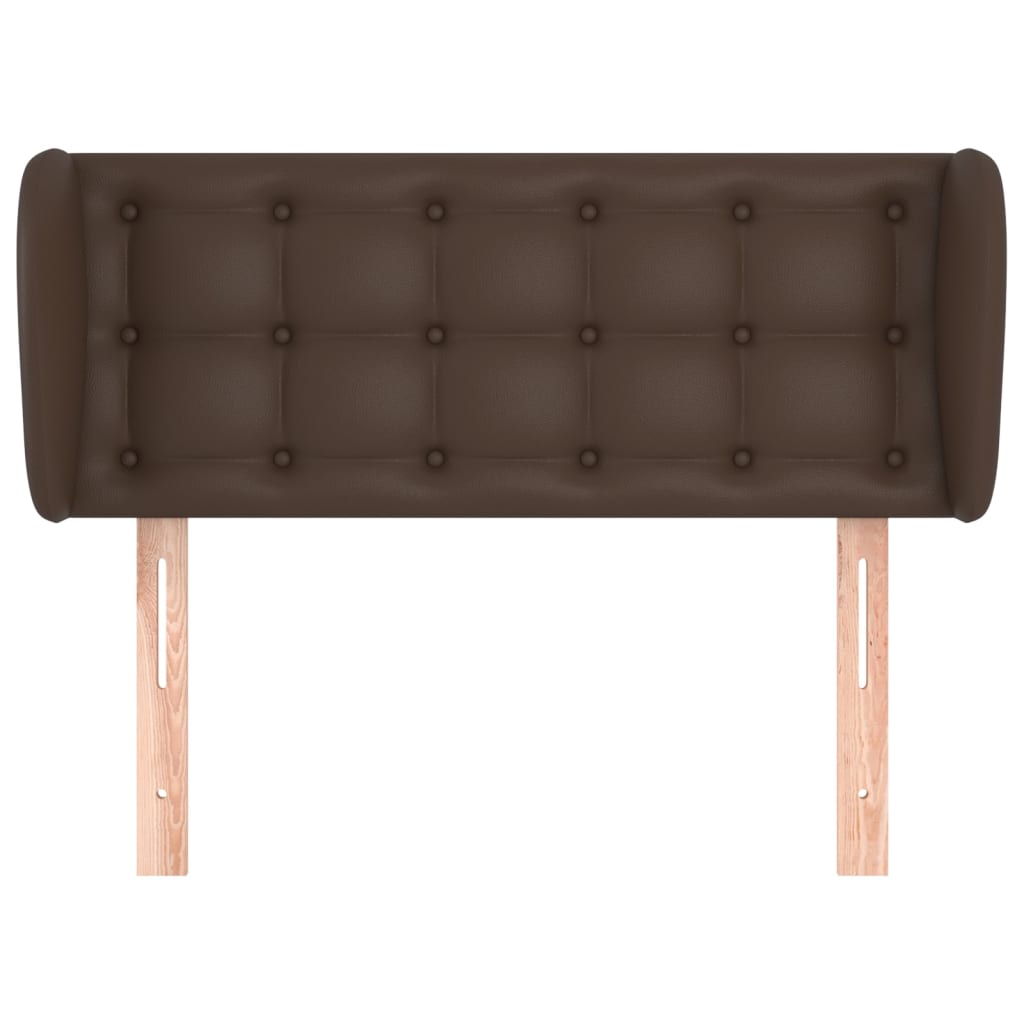 Testiera ad Orecchio Marrone 103x23x78/88 cm in Similpelle