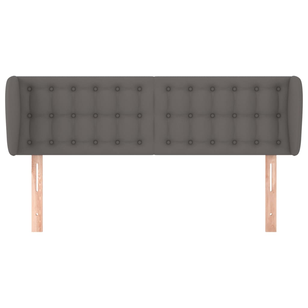 Testiera ad Orecchio-Testata con Orecchie Grigio 147x23x78/88 cm in Similpelle 672968