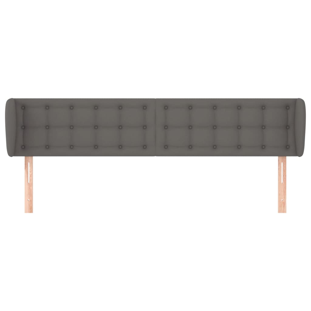 Testiera ad Orecchio-Testata con Orecchie Grigio 163x23x78/88 cm in Similpelle 947376