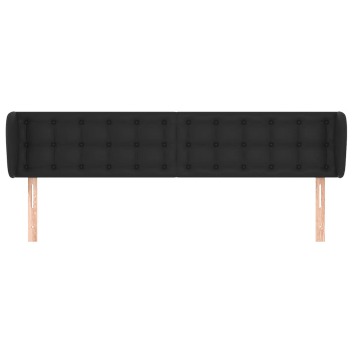 Testiera ad Orecchio-Testata con Orecchie Nera 183x23x78/88 cm in Similpelle 225606