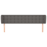 Testiera ad Orecchio-Testata con Orecchie Grigio 203x23x78/88 cm in Similpelle 220618