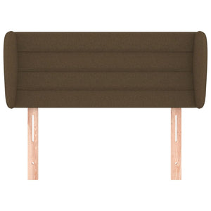 Testiera ad Orecchio-Testata con Orecchie Marrone Scuro 83x23x78/88 cm in Tessuto 921467