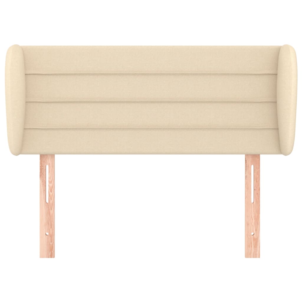 Testiera ad Orecchio-Testata con Orecchie Crema 83 x 23 x 78/88 cm in Tessuto 886200