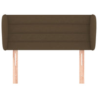 Testiera ad Orecchio-Testata con Orecchie Marrone Scuro 103x23x78/88 cm in Tessuto 288200