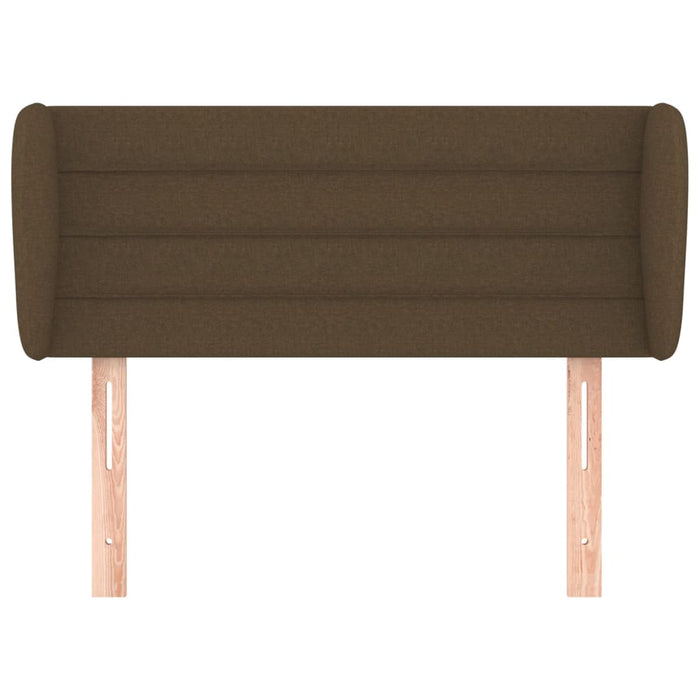 Testiera ad Orecchio-Testata con Orecchie Marrone Scuro 103x23x78/88 cm in Tessuto 288200