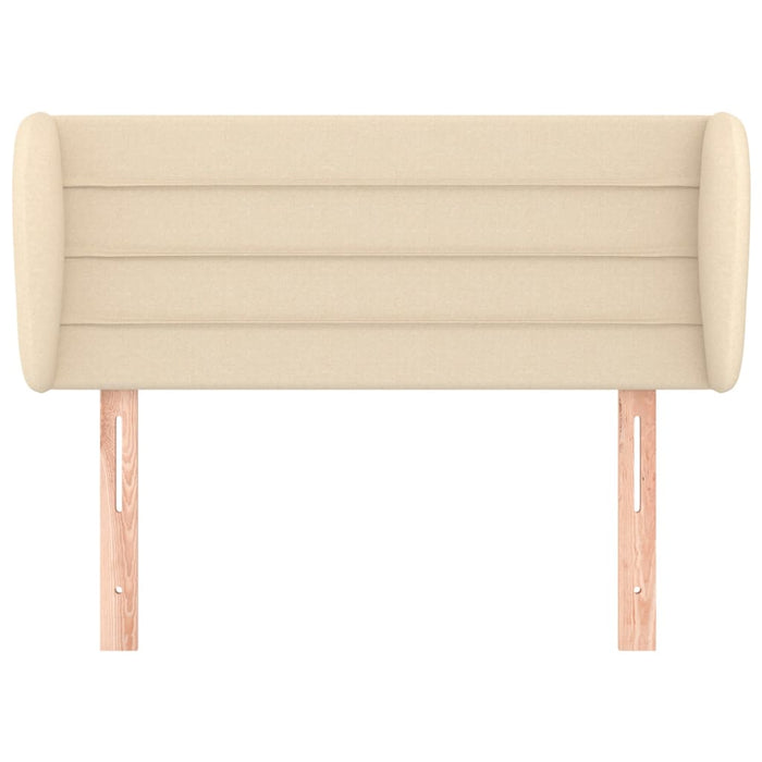 Testiera ad Orecchio-Testata con Orecchie Crema 103x23x78/88 cm in Tessuto 384512