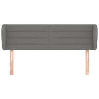 Testiera ad Orecchio Grigio Scuro 147x23x78/88 cm in Tessuto 3117283