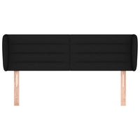 Testiera ad Orecchio Nera 147x23x78/88 cm in Tessuto 3117284