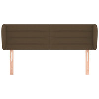 Testiera ad Orecchio-Testata con Orecchie Marrone Scuro 147x23x78/88 cm in Tessuto 967271