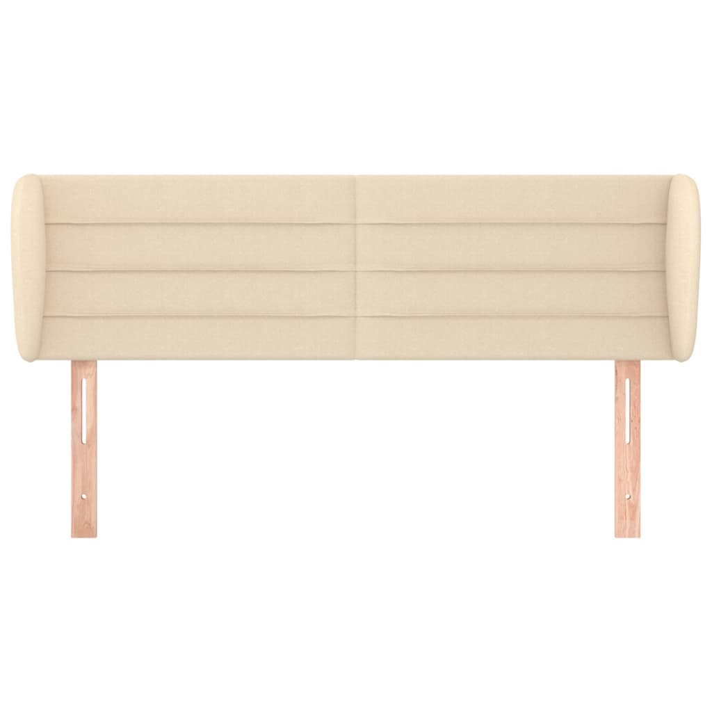 Testiera ad Orecchio-Testata con Orecchie Crema 147x23x78/88 cm in Tessuto 317128