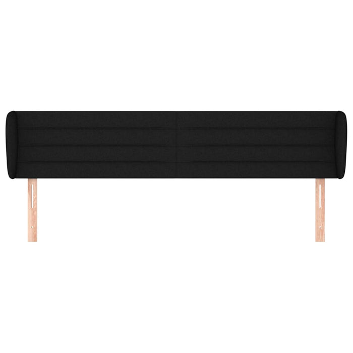 Testiera ad Orecchio-Testata con Orecchie Nera 183x23x78/88 cm in Tessuto 943465