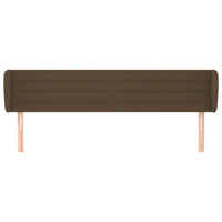 Testiera ad Orecchio Marrone Scuro 203x23x78/88 cm in Tessuto 3117309