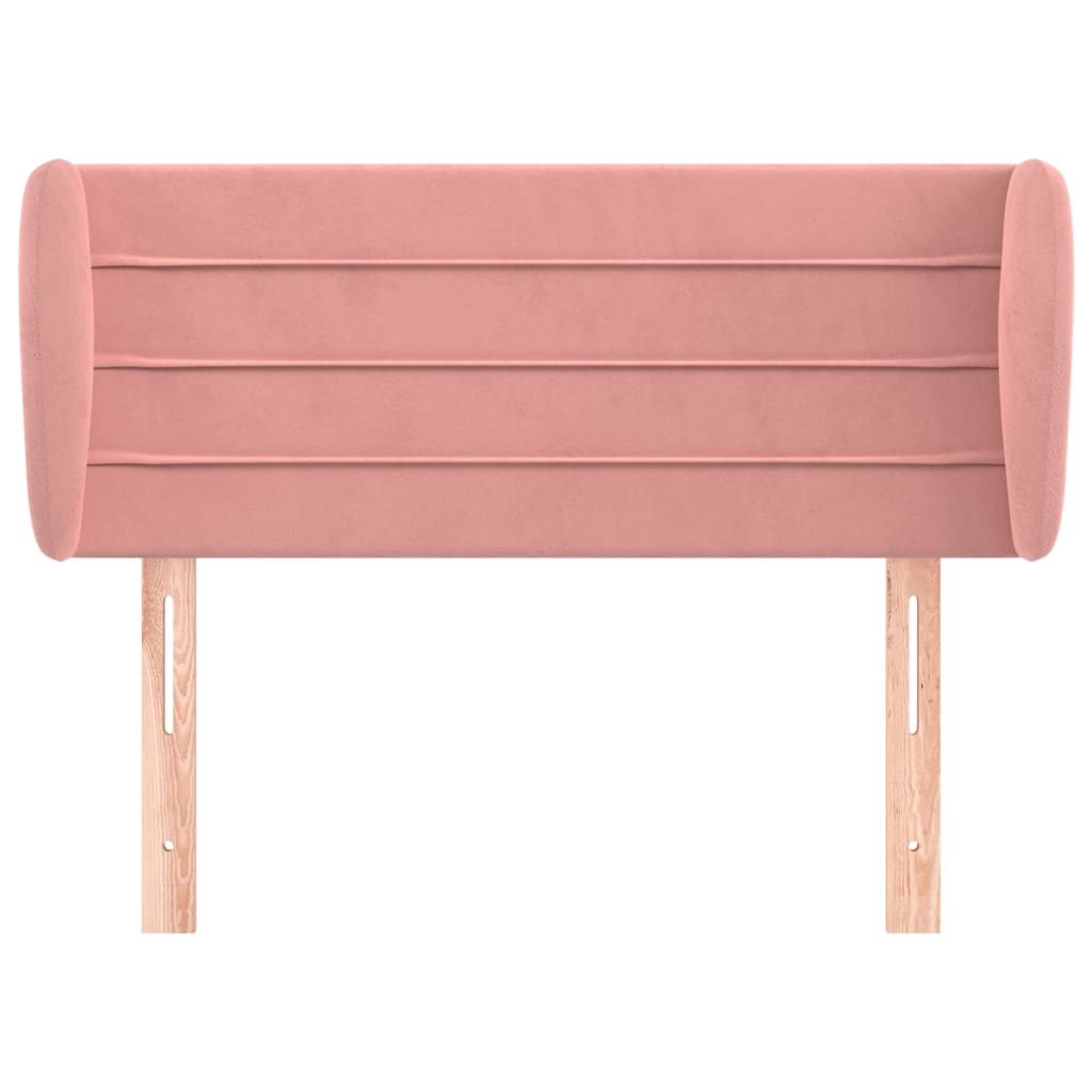 Testiera ad Orecchio Rosa 83x23x78/88 cm in Velluto 3117319