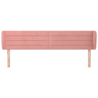 Testiera ad Orecchio-Testata con Orecchie Rosa 203x23x78/88 cm in Velluto 609814